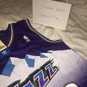 Authentic NBA Karl Malone Jersey Utah Jersey